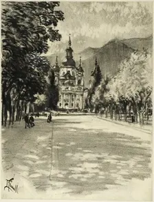 Saint Ildefonso, c. 1903. Creator: Joseph J Pennell
