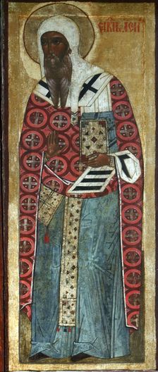 Saint Isaiah of Rostov, 16th century. Creator: Russian icon