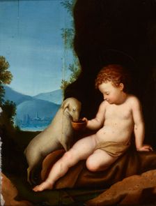Saint John the Baptist Watering the Lamb, 16th century. Creator: Unknown