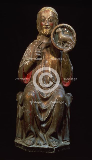 Saint John the Baptist, woodcarving sculpture.