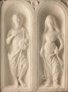 Saint John the Baptist and Saint Catherine of Alexandria, late 15th or early 16th century. Creator: Tommaso Rodari