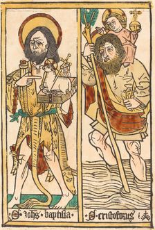 Saint John the Baptist and Saint Christopher, 1470/1480. Creator: Unknown