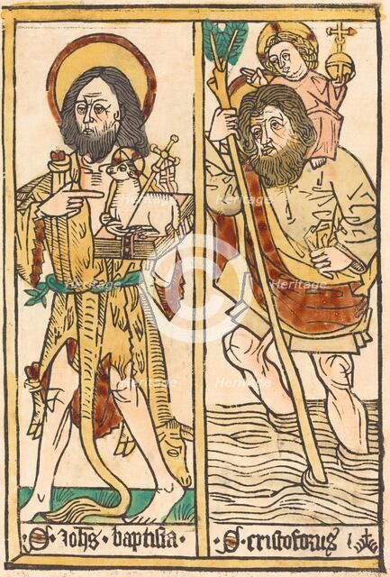 Saint John the Baptist and Saint Christopher, 1470/1480. Creator: Unknown.