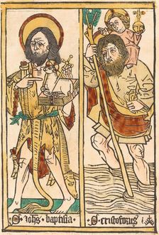 Saint John the Baptist and Saint Christopher, 1470/1480. Creator: Unknown