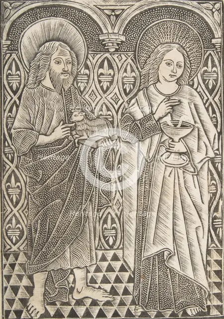Saint John the Baptist and Saint John the Evangelist, 15th century. Creator: Master with the Cologne Arms.