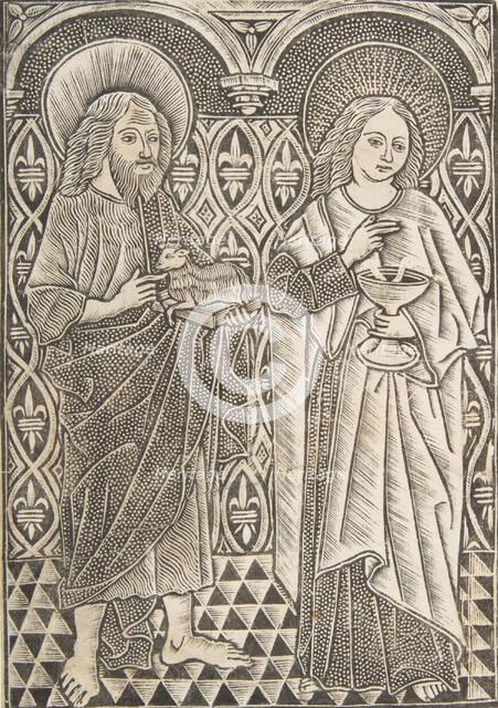Saint John the Baptist and Saint John the Evangelist, 15th century. Creator: Master with the Cologne Arms.