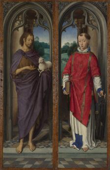Saint John the Baptist and Saint Lawrence (Panels of the Pagagnotti Triptych), c. 1480