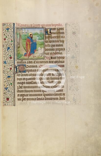 Saint John the Baptist; Arenberg Hours, early 1460s. Creator: Workshop of Willem Vrelant.