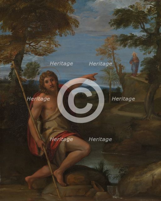 Saint John the Baptist Bearing Witness, ca. 1600. Creator: Annibale Carracci.