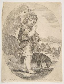 Saint John the Baptist Biting a Piece of Fruit, ca. 1641. Creator: Stefano della Bella