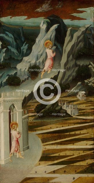 Saint John the Baptist Entering the Wilderness, 1455-1460. Artist: Giovanni di Paolo (ca 1403-1482)