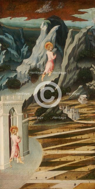 Saint John the Baptist Entering the Wilderness, 1455/60. Creator: Giovanni di Paolo.