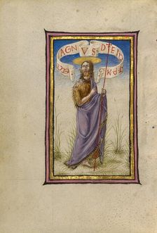 Saint John the Baptist; Gualenghi-d'Este Hours, about 1469. Creator: Taddeo Crivelli