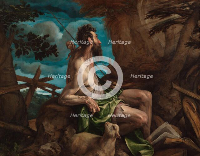 Saint John the Baptist in the desert, 1558. Creator: Bassano, Jacopo, il vecchio (around 1510-1592).