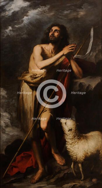 Saint John the Baptist in the Desert, 1665-1666. Creator: Murillo, Bartolomé Estebàn (1617-1682).