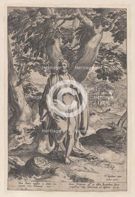 Saint John the Baptist in the wilderness, 1575-1675. Creator: Anon.