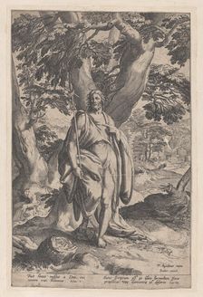 Saint John the Baptist in the wilderness, 1575-1675. Creator: Anon