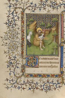 Saint John the Baptist in the Wilderness; Book of Hours, about 1410. Creator: Unknown