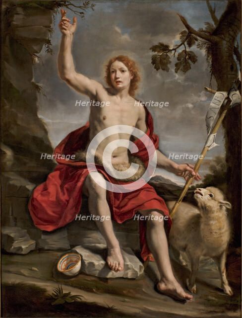 Saint John the Baptist in the Wilderness, c 1670. Creator: Savolini; Cristoforo (1639-1677).