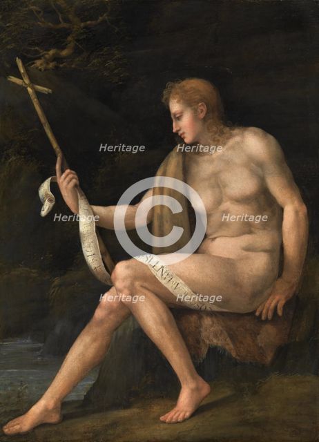 Saint John the Baptist in the Wilderness, early to mid-16th century. Creator: Bacchiacca.