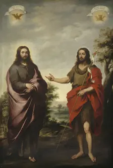 Saint John the Baptist Pointing to Christ, c. 1655. Creator: Bartolomé Esteban Murillo