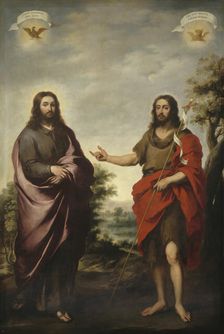 Saint John the Baptist Pointing to Christ, c. 1655. Creator: Bartolomé Esteban Murillo