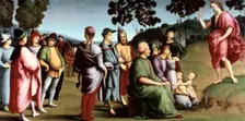 Saint John the Baptist Preaching 1505. Artist: Raphael