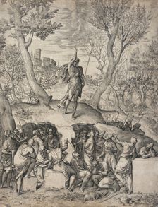 Saint John the Baptist Preaching, between 1558 and 1580. Creator: Giovanni Battista Fontana