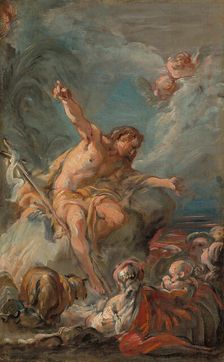 Saint John the Baptist Preaching in the Desert, 1758/64. Creator: Jean-Baptiste Deshays