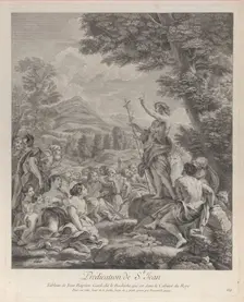 Saint John the Baptist preaching to a crowd, ca. 1729. Creator: Francois Bernard Lepicie