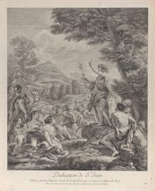 Saint John the Baptist preaching to a crowd, ca. 1729. Creator: Francois Bernard Lepicie