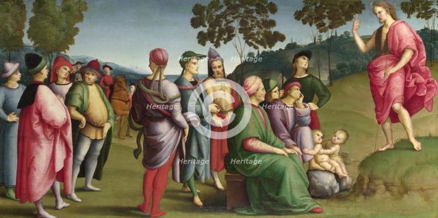 Saint John the Baptist Preaching (The Ansidei Altarpiece, San Fiorenzo, Perugia), 1505. Artist: Raphael (1483-1520)