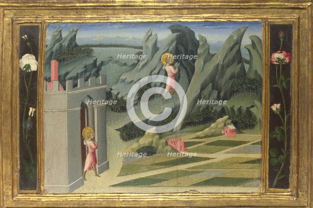 Saint John the Baptist retiring to the Desert (Predella Panel), 1454. Artist: Giovanni di Paolo (ca 1403-1482)