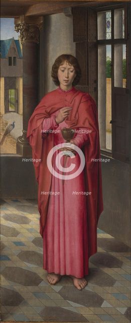 Saint John the Evangelist. The Donne Triptych, ca 1478.