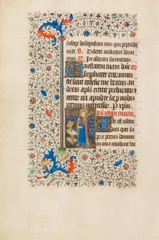 Saint John the Evangelist with the Poisoned Chalice; Book of Hours, about 1440-1450. Creator: Workshop of the Bedford Master