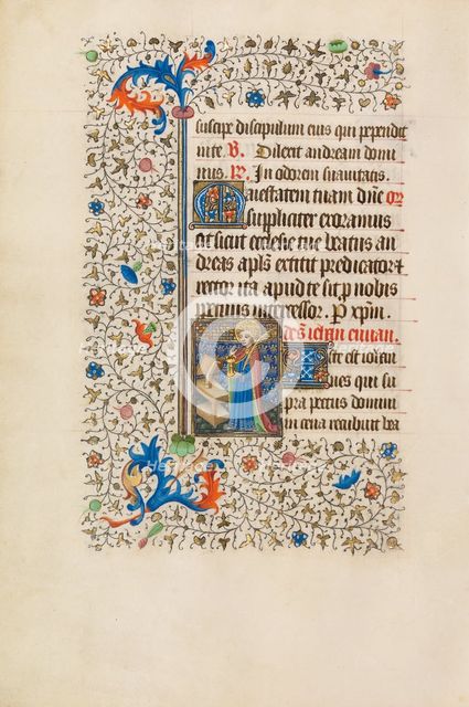 Saint John the Evangelist with the Poisoned Chalice; Book of Hours, about 1440-1450. Creator: Workshop of the Bedford Master.