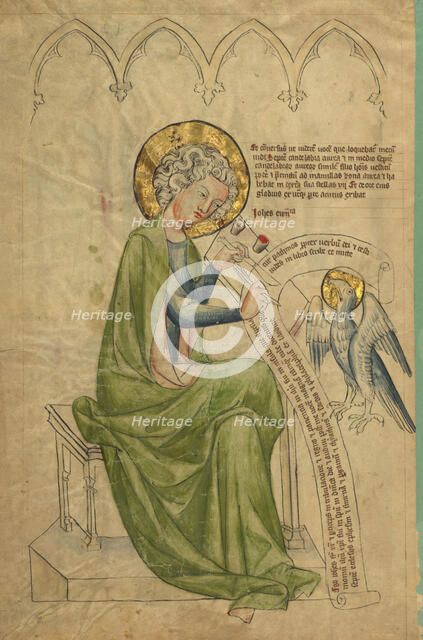 Saint John the Evangelist Writing, about 1340-1350. Creator: Unknown.
