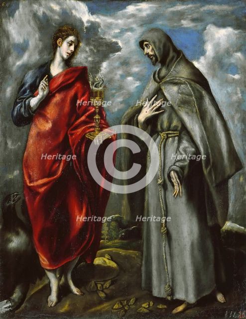 Saint John the Evangelist and Saint Francis, ca. 1600. Creator: El Greco, Dominico (1541-1614).
