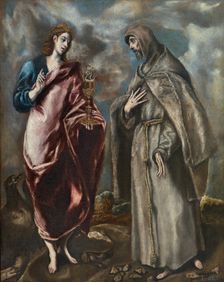 Saint John the Evangelist and Saint Francis of Assisi, between c1600 and c1614. Creator: El Greco