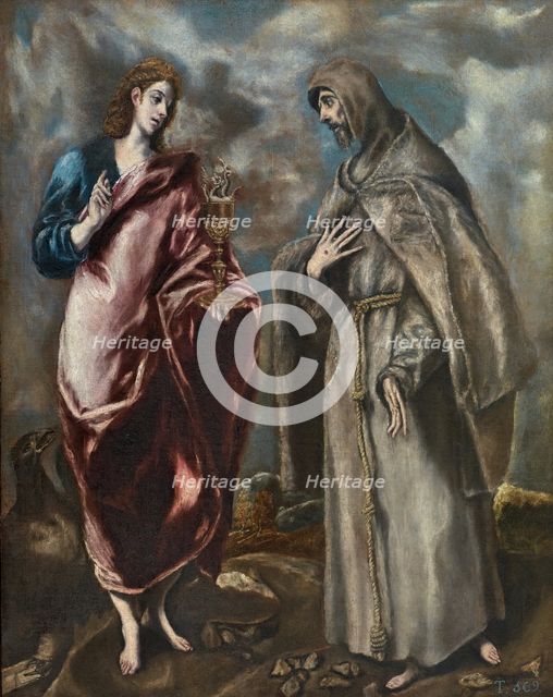Saint John the Evangelist and Saint Francis of Assisi, between c1600 and c1614. Creator: El Greco.