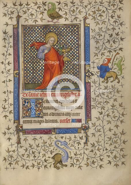 Saint John the Evangelist; Book of Hours, about 1410. Creator: Unknown.