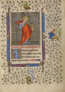 Saint John the Evangelist; Book of Hours, about 1410. Creator: Unknown