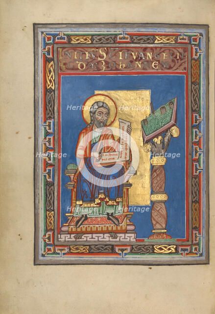 Saint John the Evangelist; Gospel Book, about 1120-1140. Creator: Unknown.