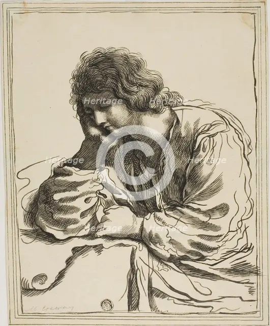 Saint John the Evangelist in Meditation, after 1650. Creator: Unknown.