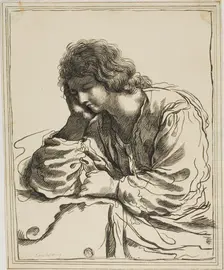 Saint John the Evangelist in Meditation, after 1650. Creator: Unknown