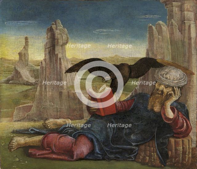 Saint John the Evangelist in Patmos, 1470. Creator: Cosmè Tura.