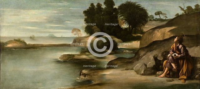 Saint John the Evangelist in Patmos, between 1612 and 1614. Creator: Juan Bautista Maino.