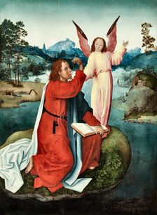 Saint John the Evangelist on Patmos, 1490-1500. Creator: Master of Saint John the Evangelist (active 1490-1500)