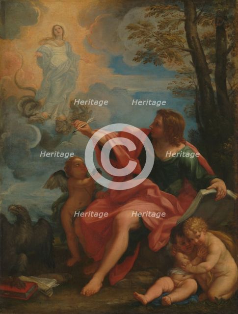 Saint John the Evangelist on Patmos, c.1680-c.1720. Creator: Circle of Carlo Maratta.