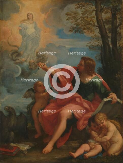 Saint John the Evangelist on Patmos, c.1680-c.1720. Creator: Circle of Carlo Maratta.